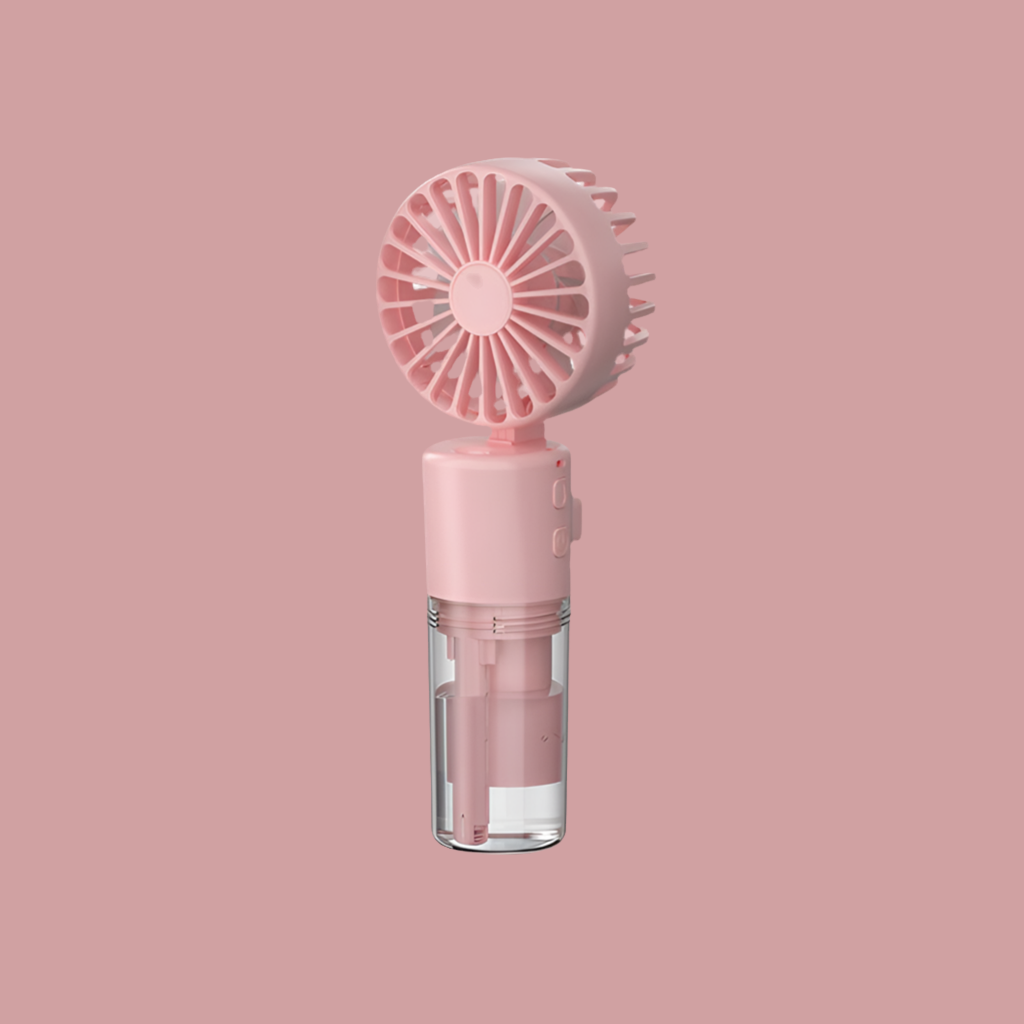 Portable Handheld Spray Fan 4-Speed Water Spray Mist Fan Summer Cooling Artifact USB Charging Summer Supplies Outdoor Mini Fan