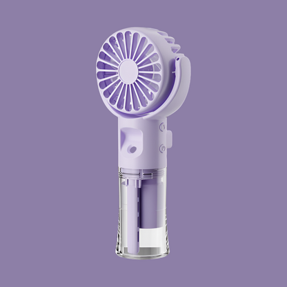 Portable Handheld Spray Fan 4-Speed Water Spray Mist Fan Summer Cooling Artifact USB Charging Summer Supplies Outdoor Mini Fan